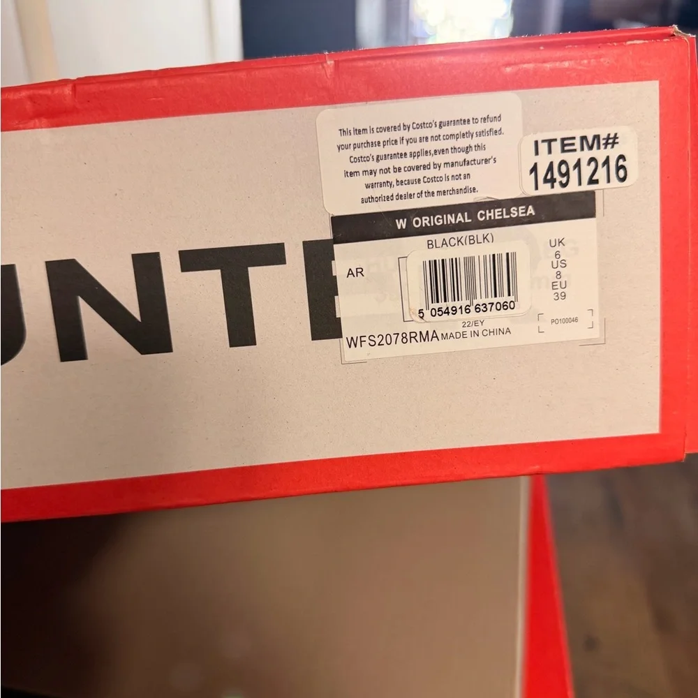 Hunter Original Chelsea Short Rain Boot Black size 10 - Picture 8 of 9